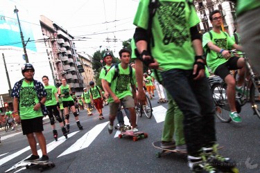 GreenSkate Night Push Milano skateboarding 2015