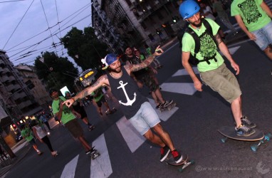 GreenSkate Night Push Milano skateboarding 2015