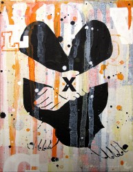 Airone - XXX - Mixed media on canvas 30x24 - 2011