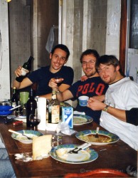 Italian-brit-norwegian dinner with Mastro K and Loze - London 1999