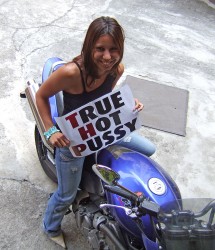 Beautiful girl on my motorcycle... Milano 2006